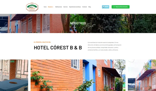Página actual del Hotel Corest